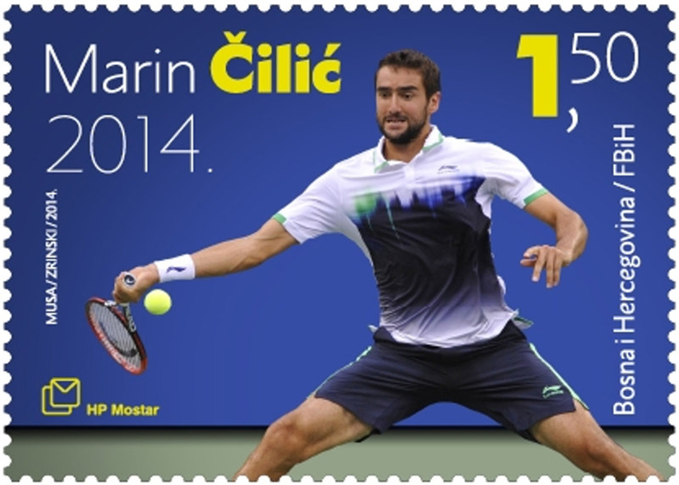 Poštanska marka u čast Marinu Čiliću