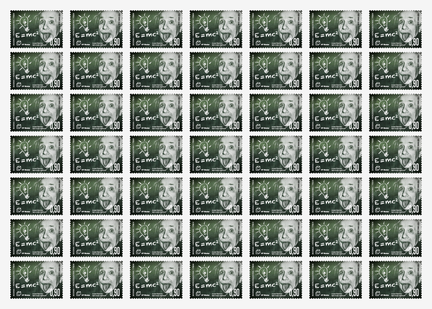 dizajn poštanske marke albert einstein shift agencija