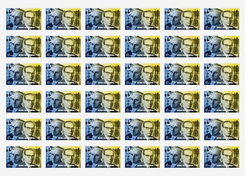 Postage stamp design B&H Nobel Laureates